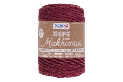 Glorex Makramee Rope Bordeaux | 3 mm | 250 g
