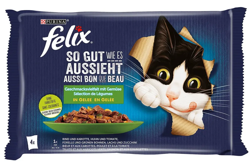 Felix So gut wie Katzenfutter in Gelee assortiert 4x85g