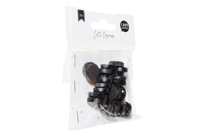Magnete, 17x5 mm schwarz, 25 Stück