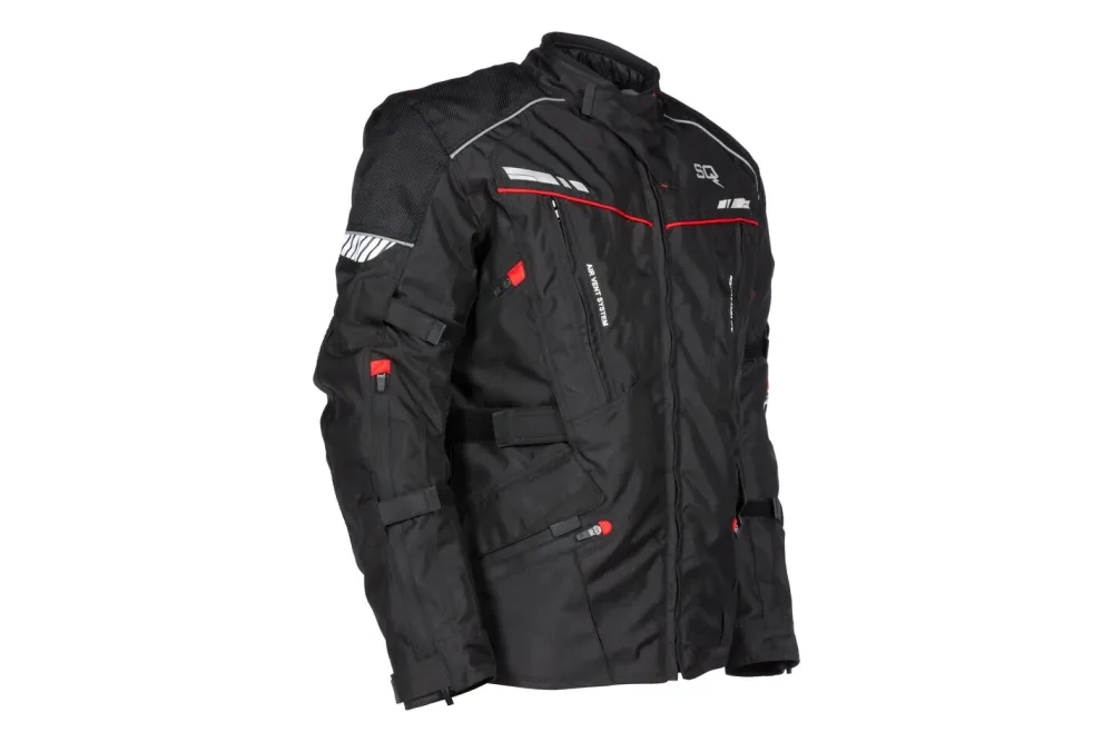 SQ Motorradjacke Voyager Schwarz-Rot | XL