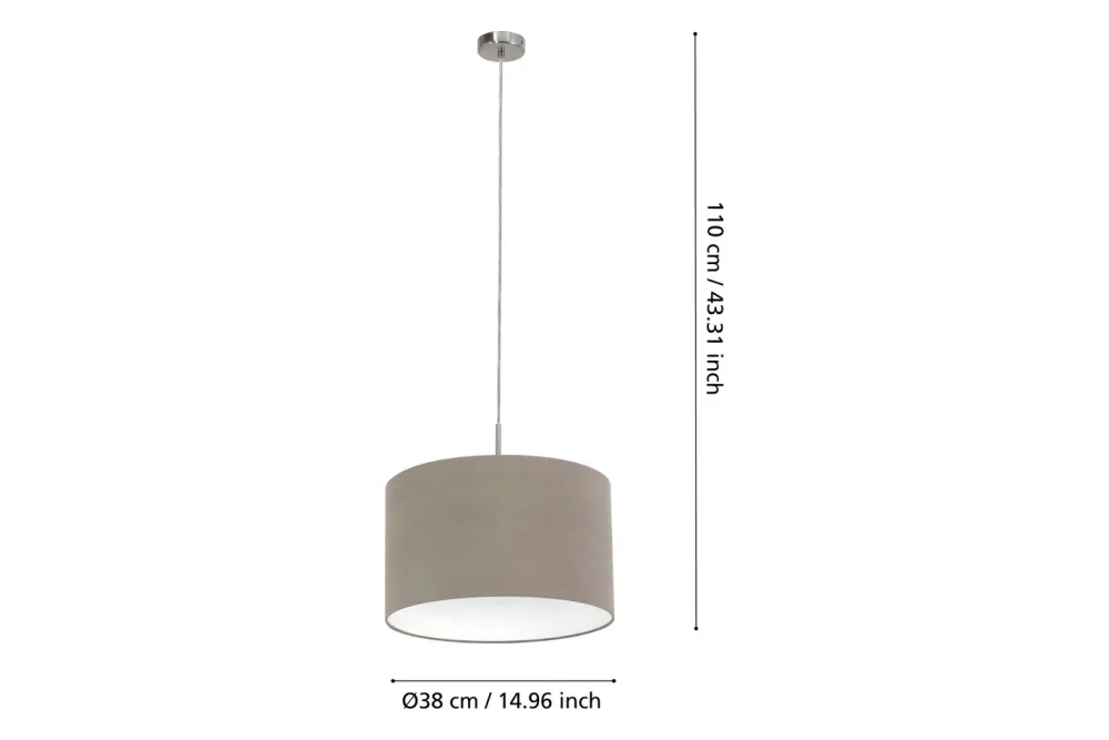 Hl/1 Ø380 Nickel-M/Taupe 'Pasteri'