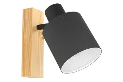 Eglo Wandleuchte Batallas Spot Holz Schwarz | 28 W