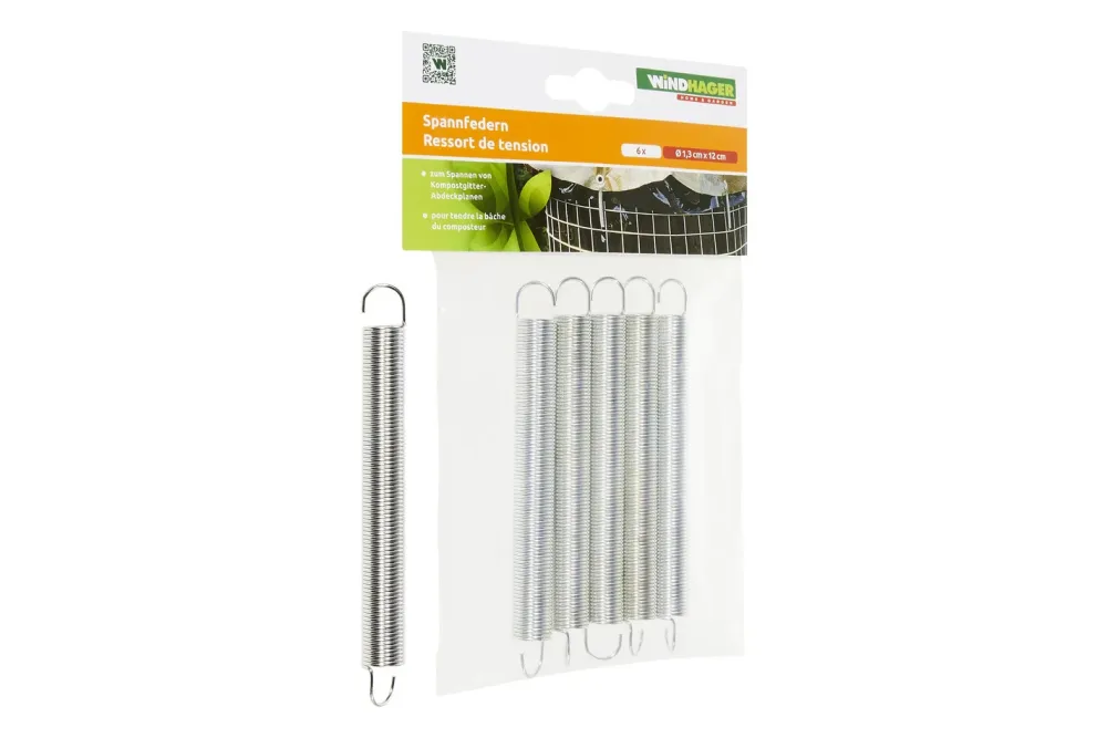 Spannfeder für Kompost Abdeckung | 12 cm | 6 Stück
