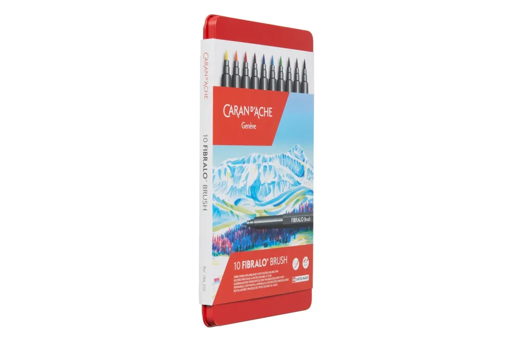 Caran d'Ache - Filzstift im Metalletui, 10 Stück, Multicolor