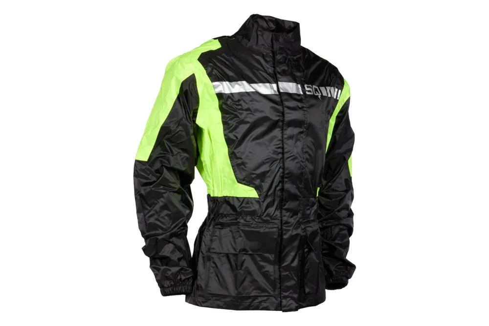 SQ Motorrad-Regenjacke Bristol Schwarz-Gelb | M
