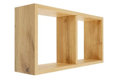 Dekoregal Cube Yasmine Eiche | 30 × 59 × 15 cm