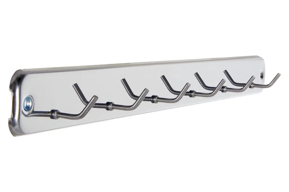 Metall Hakenleiste mit Schrauben | 6 Haken