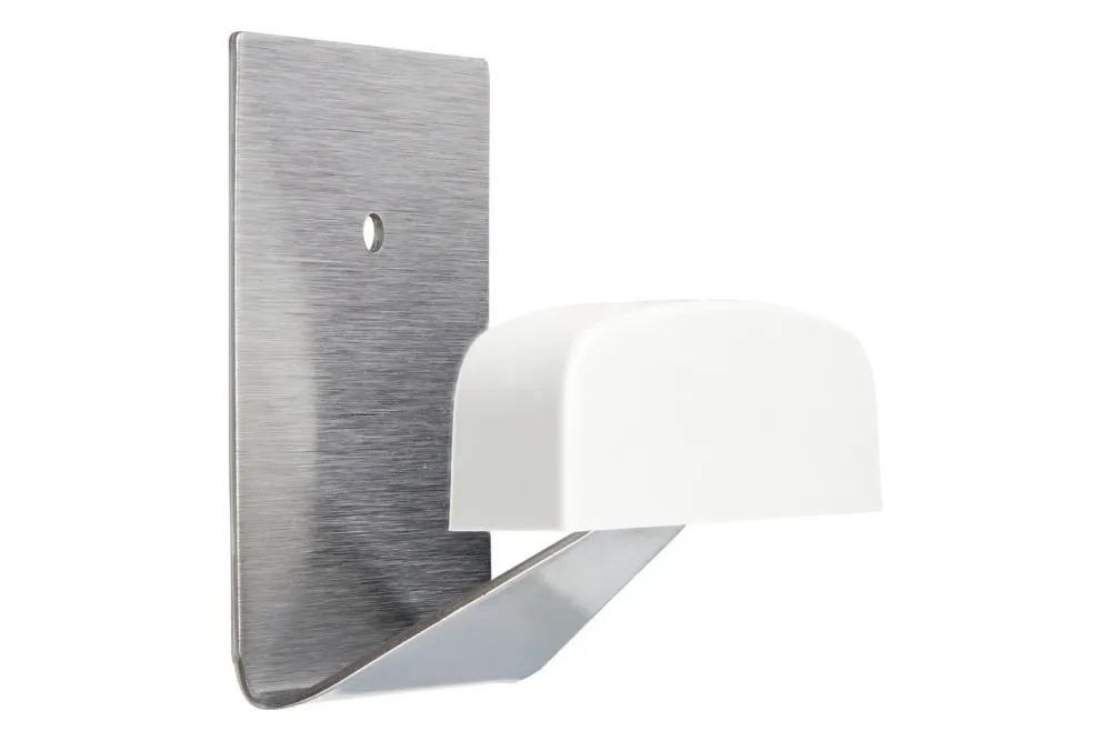 Klebehaken Quadratisch Weiss-Metallisch