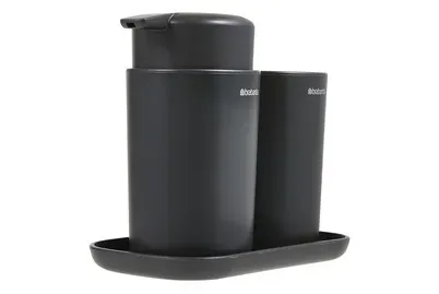 Brabantia - Badezimmer-Zubehör Set, Dunkelgrau