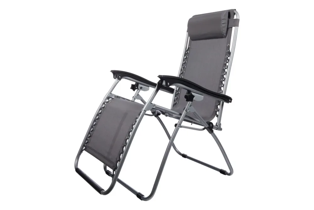 Home and More Relaxstuhl Sevilla Grau | 114 × 67 × 67 cm