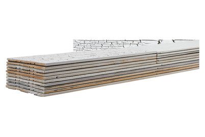 MOOD Selbstklebender Holz-Wandbelag Weiss Big Flake