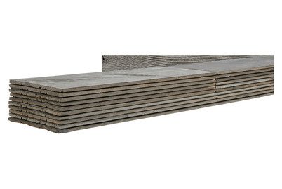 MOOD Selbstklebender Holz-Wandbelag Silbergrau Sägeschnitt