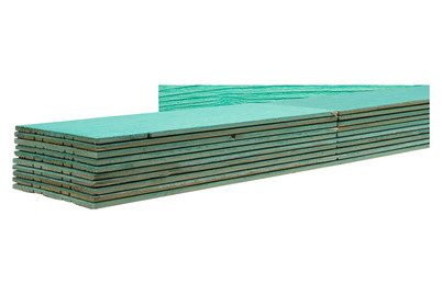 MOOD Selbstklebender Holz-Wandbelag Laubgrün gebürstet