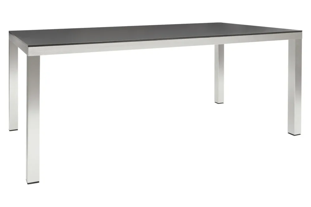 Home and More Tisch Padova HPL Dunkelgrau | 75 × 90 × 180 cm
