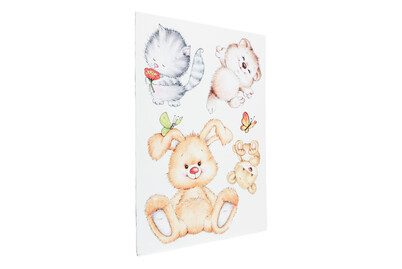 Crearreda Wandsticker Suesse Tiere | 47 × 67 cm