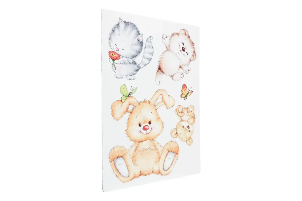 Crearreda Wandsticker Suesse Tiere | 47 × 67 cm