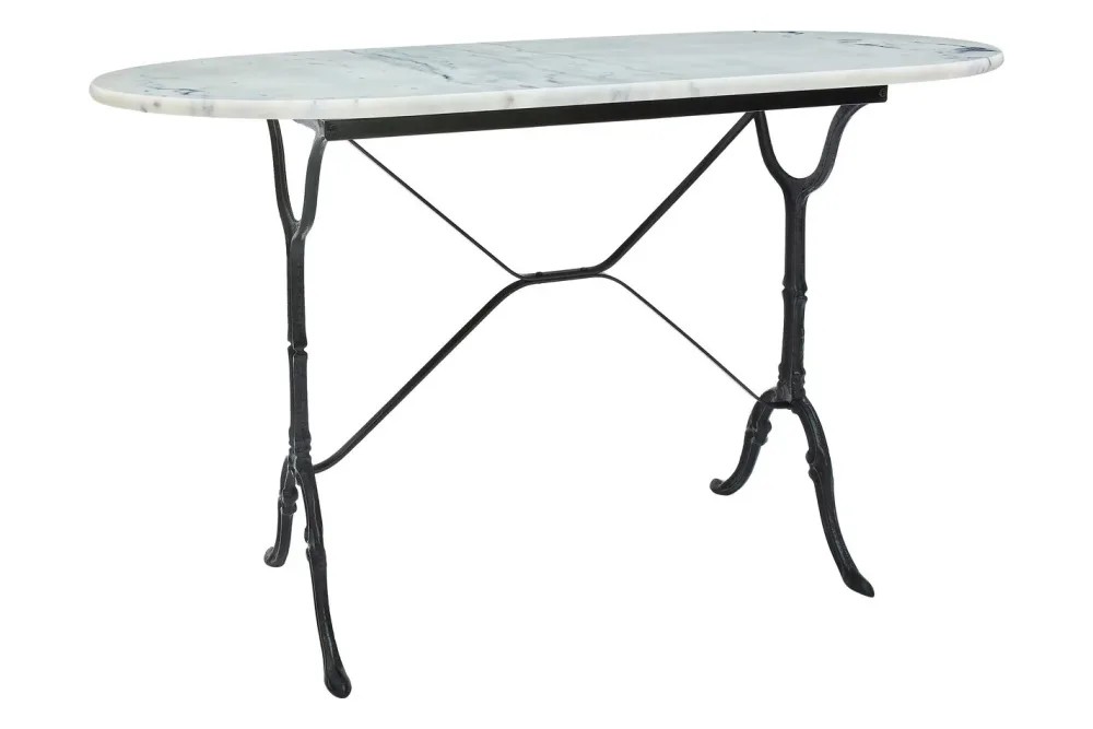 Home and More Marmortisch Kos Oval | 60 × 72 × 120 cm