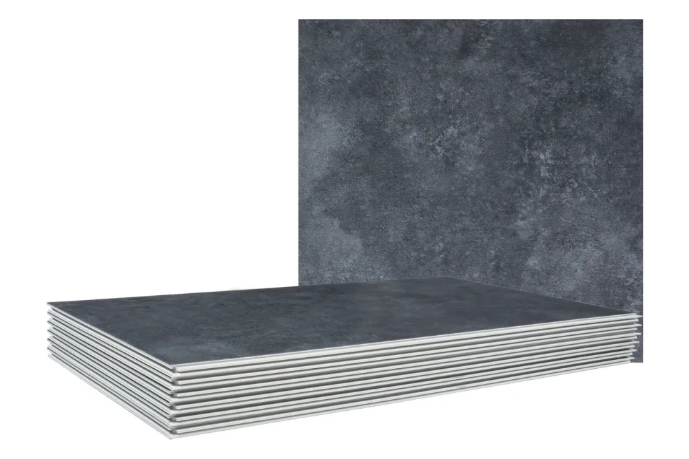 Mood Vinylboden S-Core® Quiet Travertin Anthrazit | 5 mm | 600 x 308 mm