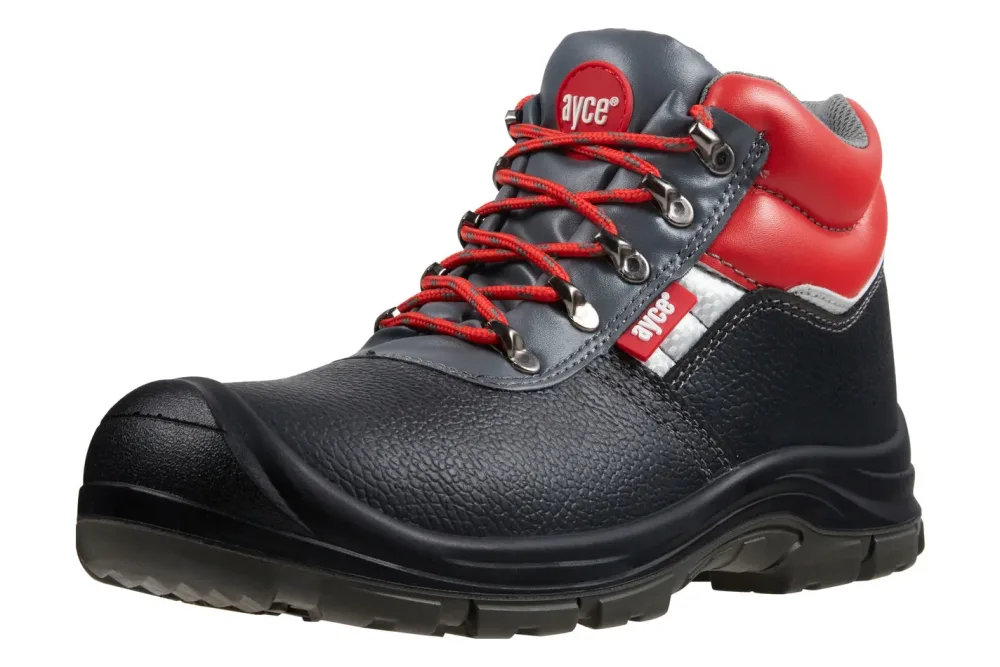 Ayce Arbeitsschuh Low 2 S3 | Grau-Schwarz-Rot | 44