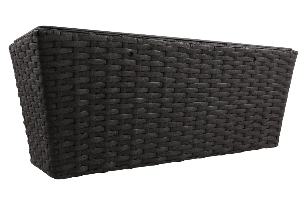 Jardin Royal Balkonkiste Gomera Schwarz | 51 × 20 × 20 cm | 15 l
