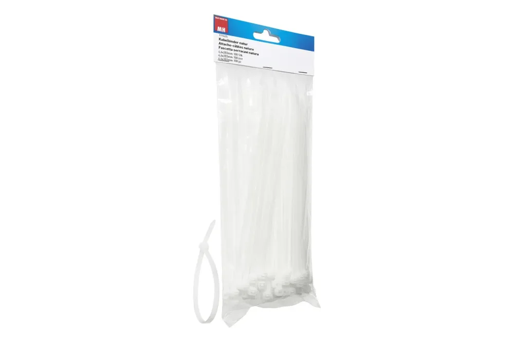 Max Hauri 111625 Kabelbinder 200 mm 4.5 mm Natur 100 St.