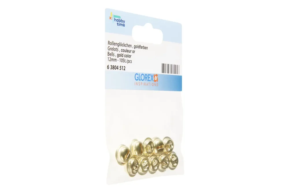 Glorex Metallglöckchen Gold | ⌀ 12 mm | 10 Stück