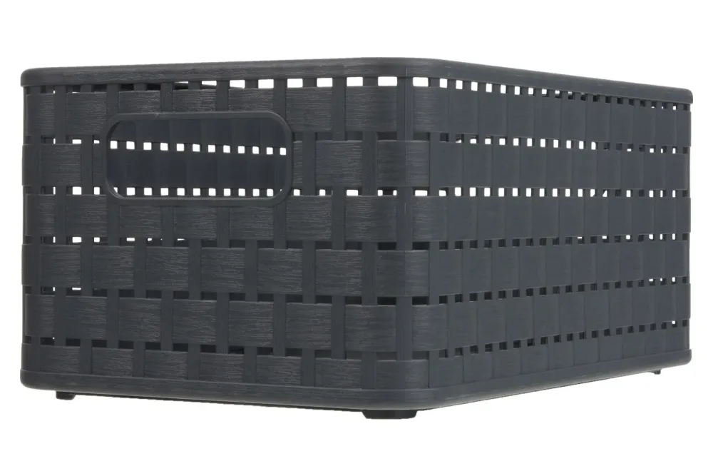 Rotho Korb Country Schwarz | 12.6 × 18.5 × 28 cm | 6 l