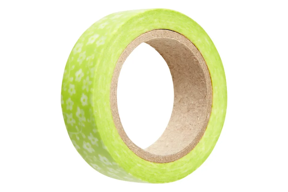 Washi-Tape mit Blumen Grün
