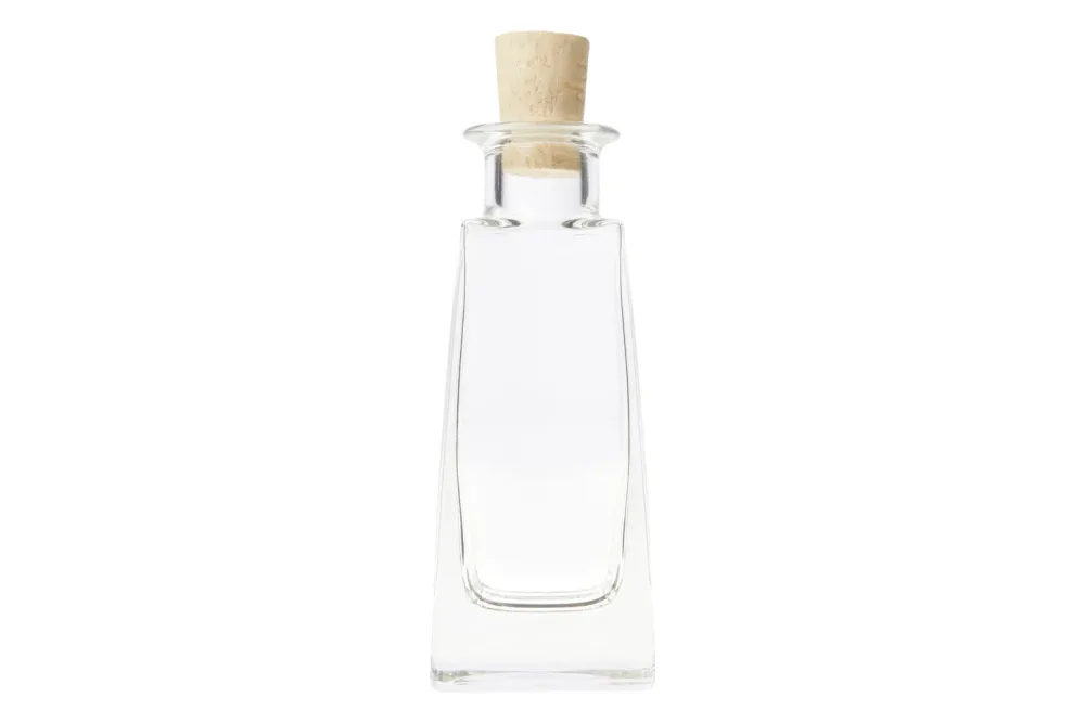 Glorex Glasflasche Konisch mit Korken | 15 × 6 × 5 cm | 100 ml