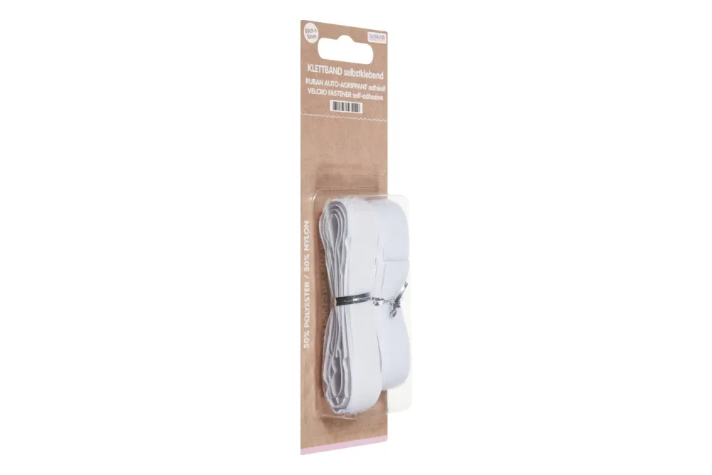 Glorex Klettband Selbstklebend | 1.6 × 80 cm