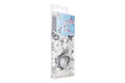 Glorex Perlen-Set Türkis-Weiss-Silber