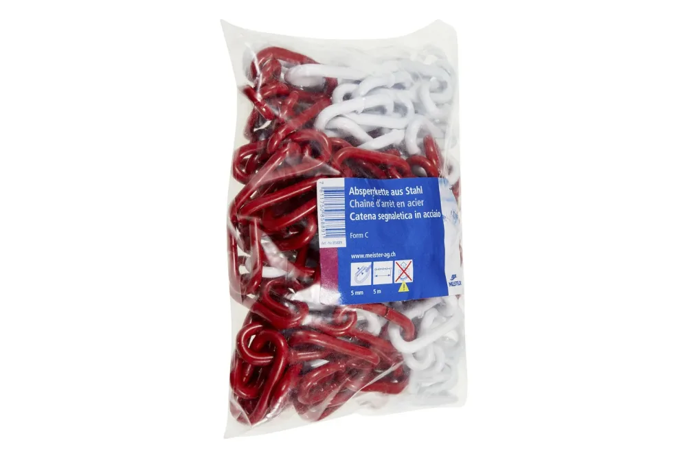 Meister + Co Absperrkette Rot-Weiss | 41 × 18 mm