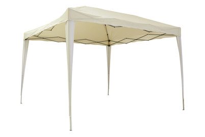 MOOD PAVILLON Klappbar Beige/Weiss 3x3m