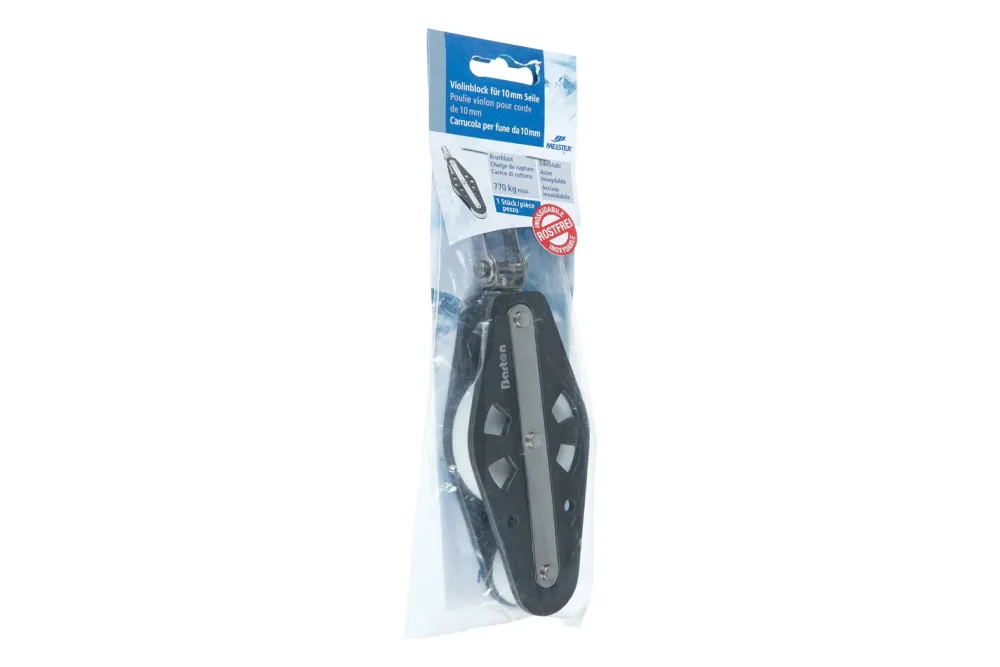 Meister + Co Violinblock für Seile | 15 × 6 cm