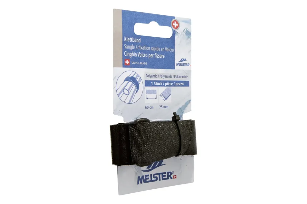 Meister + Co Klettband Schwarz | 2.5 × 60 cm