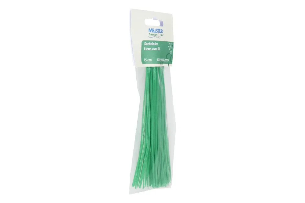 Drehbinder Grün | 15 cm | 100 Stück