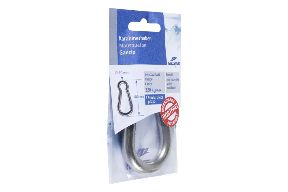 Feuerwehrhaken Edelstahl | 10 × 5 cm