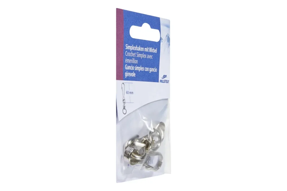 Meister + Co Simplexhaken mit Wirbel | 6 × 2 cm