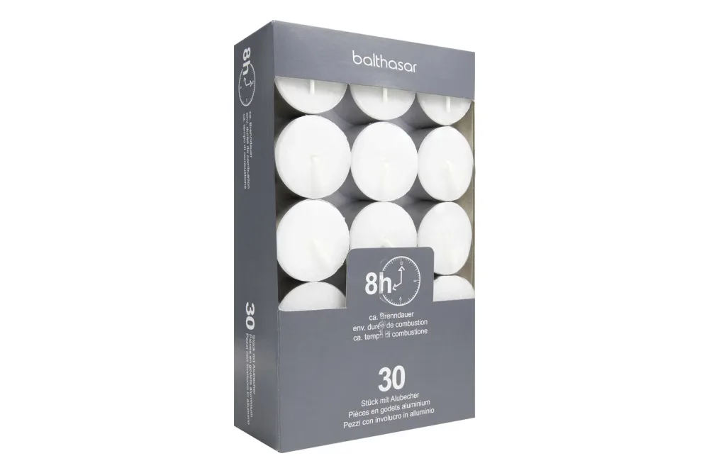 Balthasar - Teelichter-Set, 38X24MM, Weiss