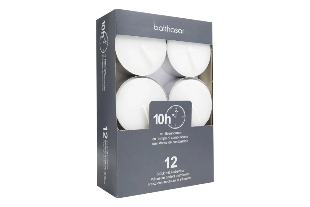 Balthasar - Teelichter-Set, 60X25MM, Weiss