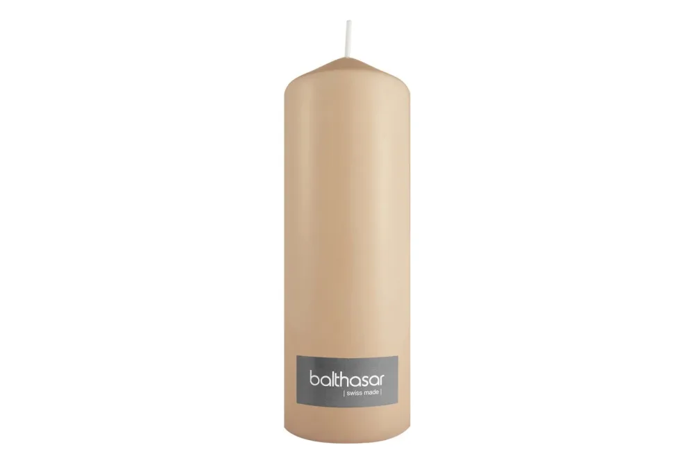 Balthasar - Zylinderkerze, 70X200MM, Taupe