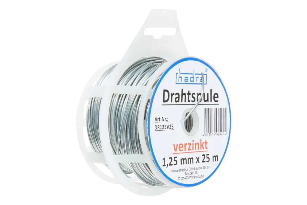 Drahtspule Verzinkt | Ø 1,25 mm x 25 m