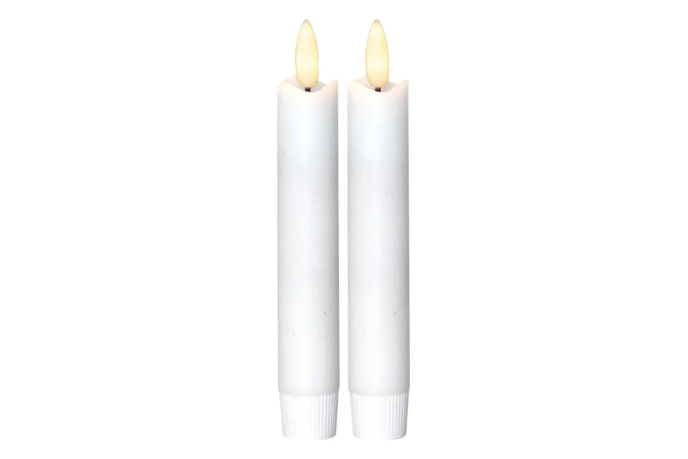 LED Kerze Dinner weiss