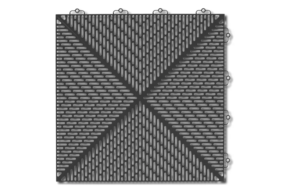 Bergo Bodenplatte Unique 38x38x1cm Graphit 7Stk./1m2