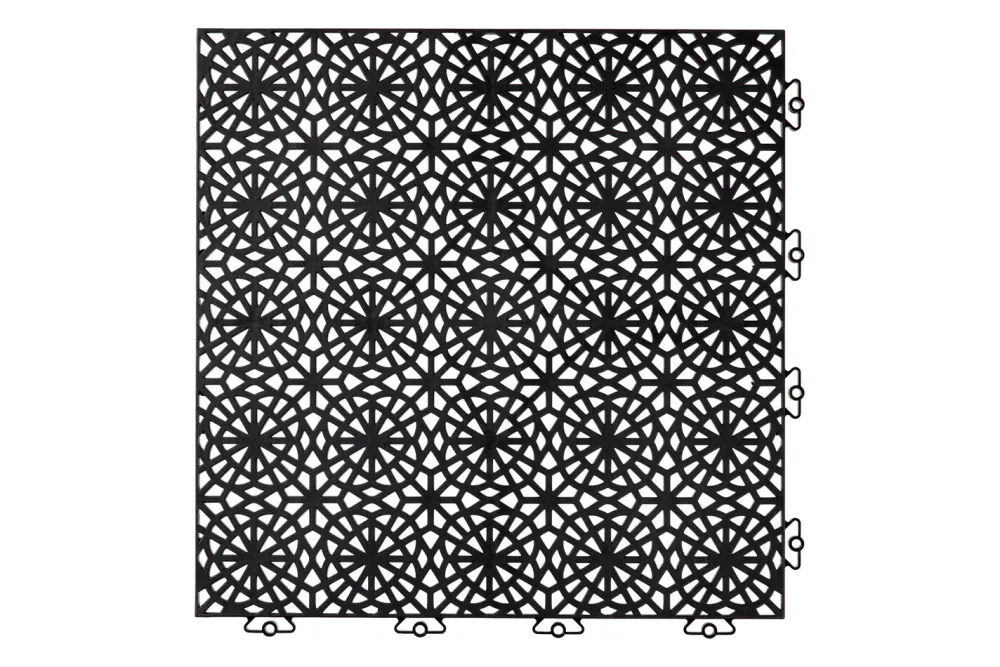 Bodenplatte Go/On 38x38x1cm Schwarz 7Stk./1m2