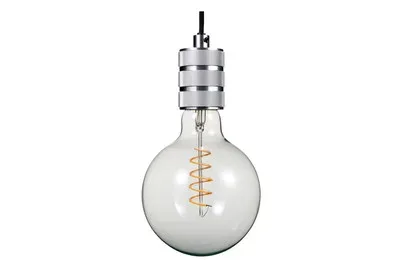 Star Trading Lampenaufhängung E27 Lens Zink - Silber | 40 W