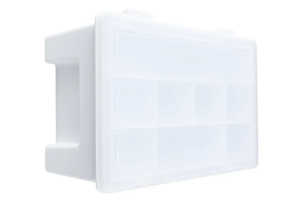 Organiser mit Tablett und Deckel | 11.5 × 29 × 19 cm