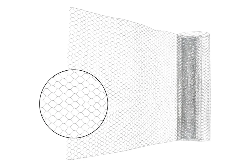 Sechseckgeflechtzaun Verzinkt | 3 × 0.5 m