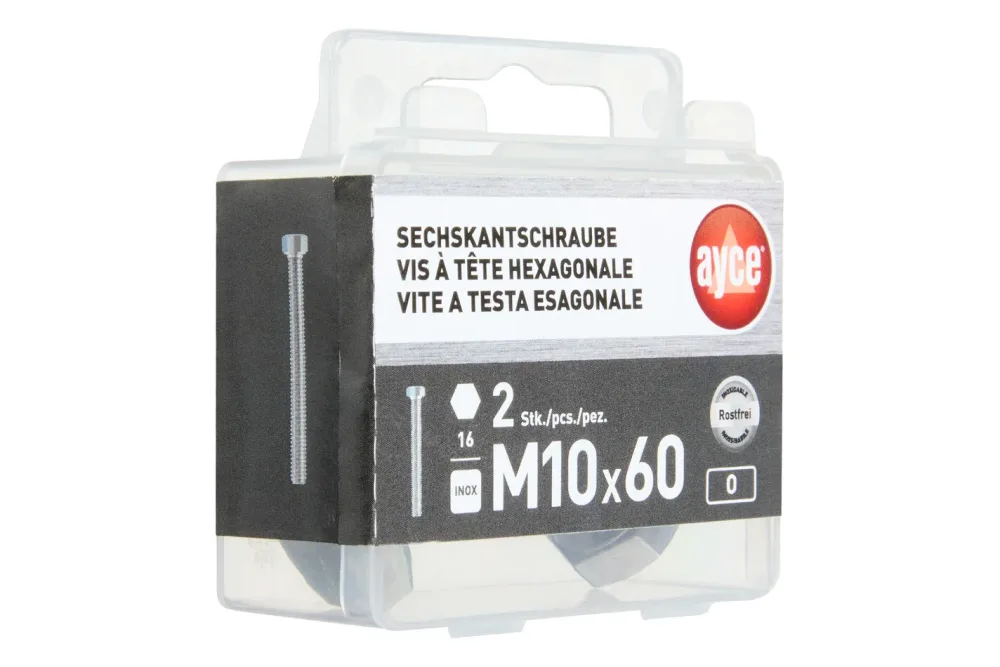 Sechskant-Schraube Metrisch Rostfrei | M10 × 60 mm