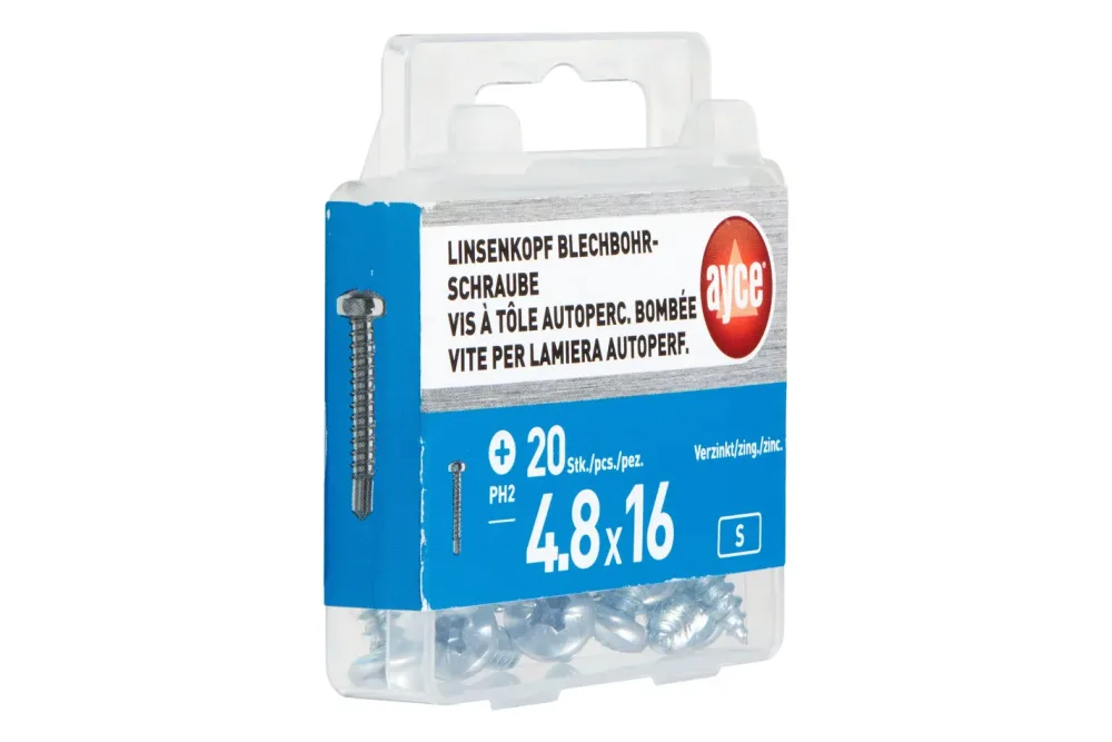 Ayce Linsenkopf-Blechbohrschraube | PH2 × 16 mm